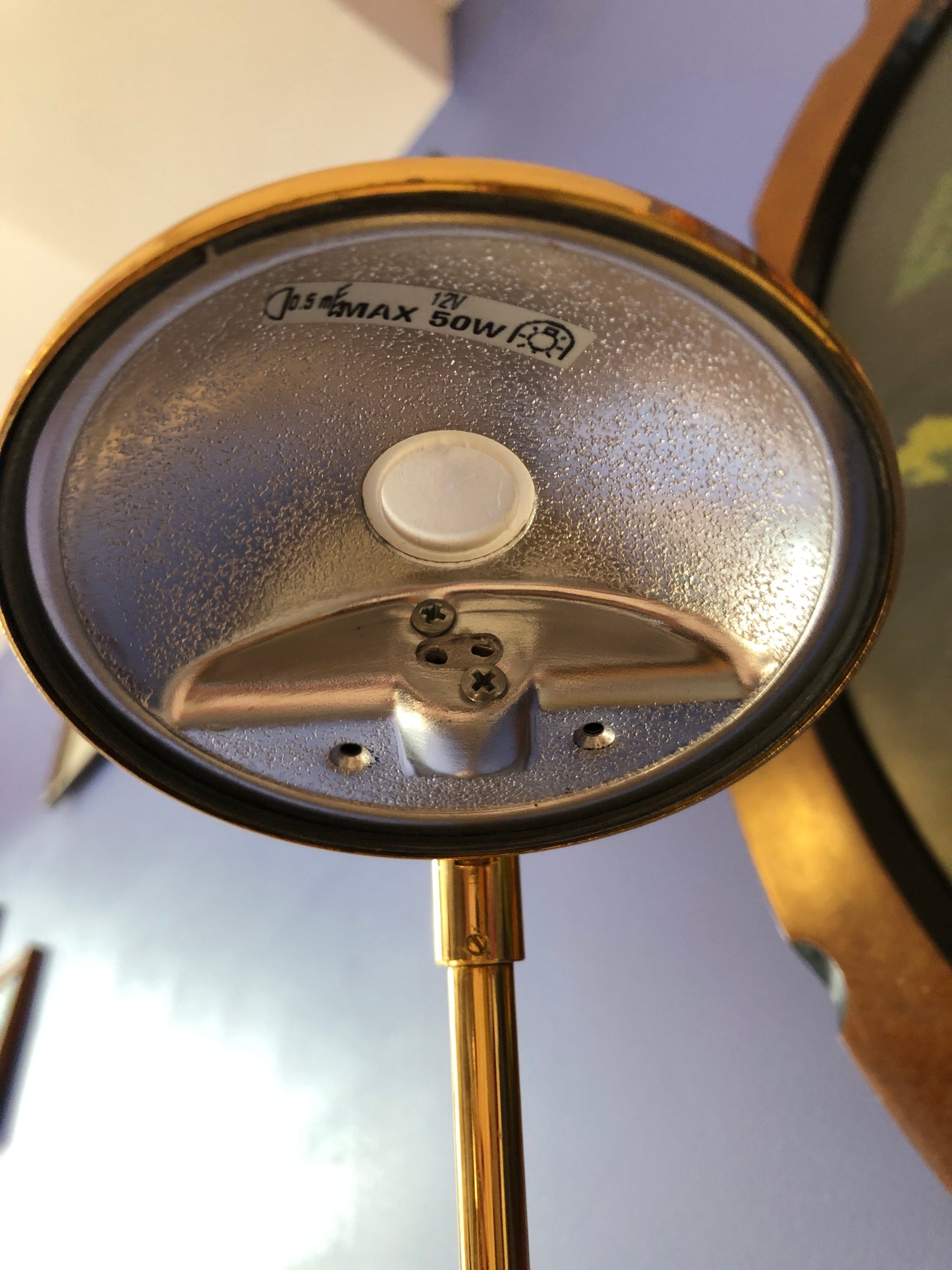 Lampe de bureau vintage, or