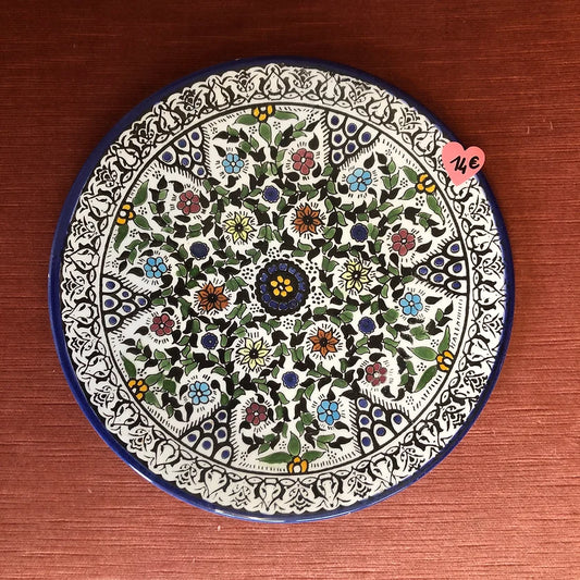 Assiettes plate bleue