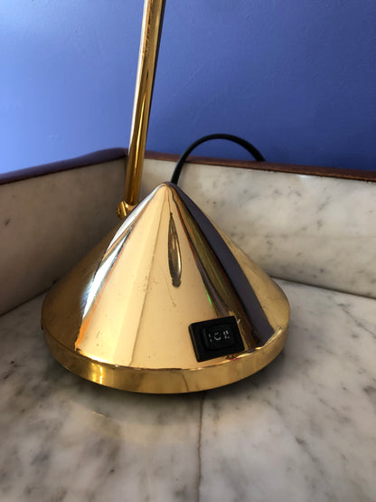 Lampe de bureau vintage, or