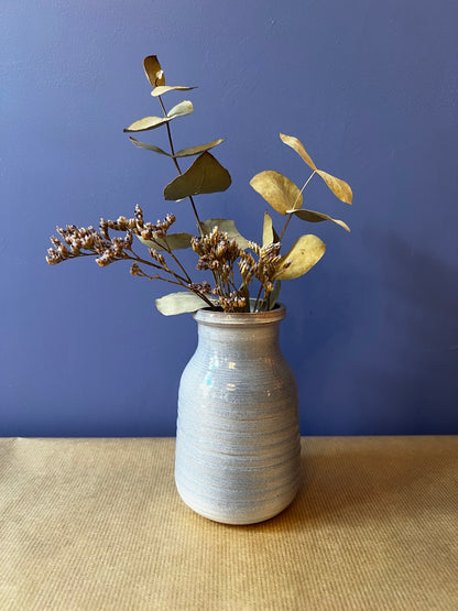 Petit vase en grès cérame bleu