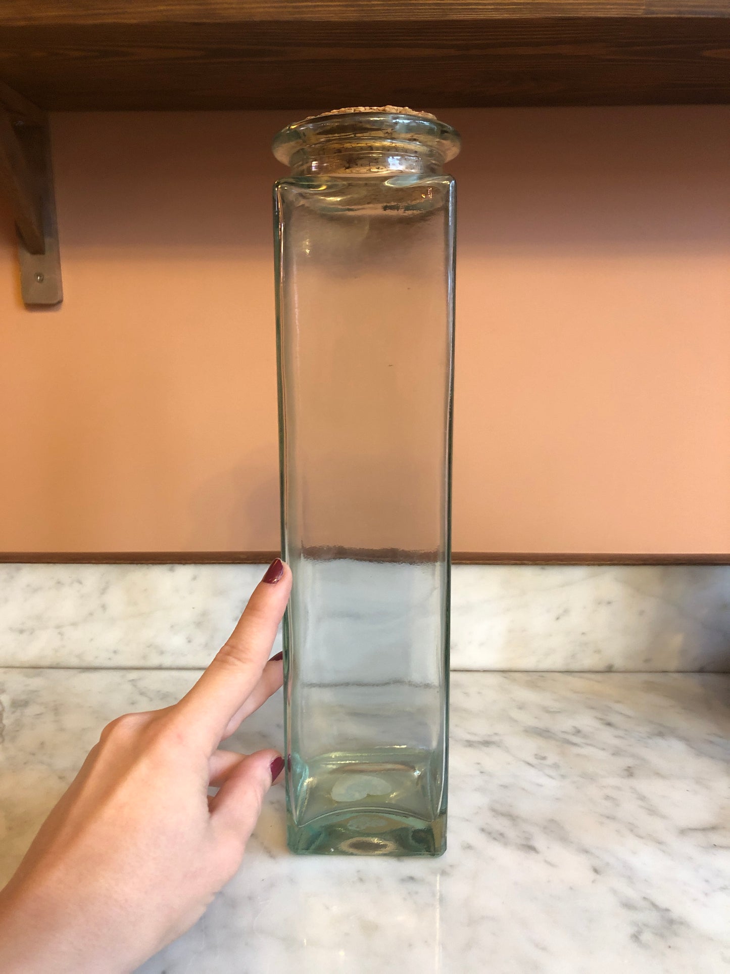 Pot en verre carré (Grand format)
