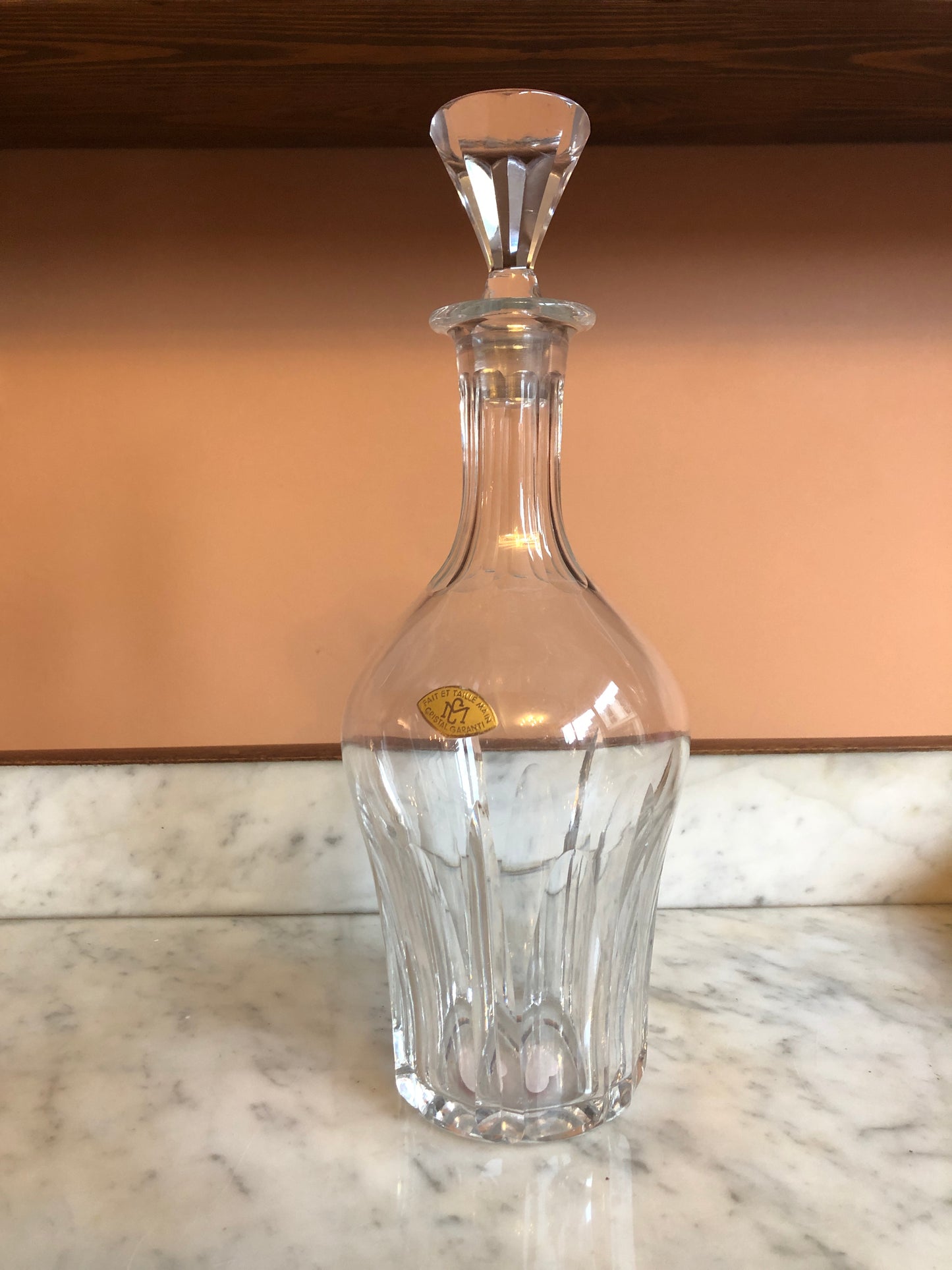 Carafe en cristal vintage