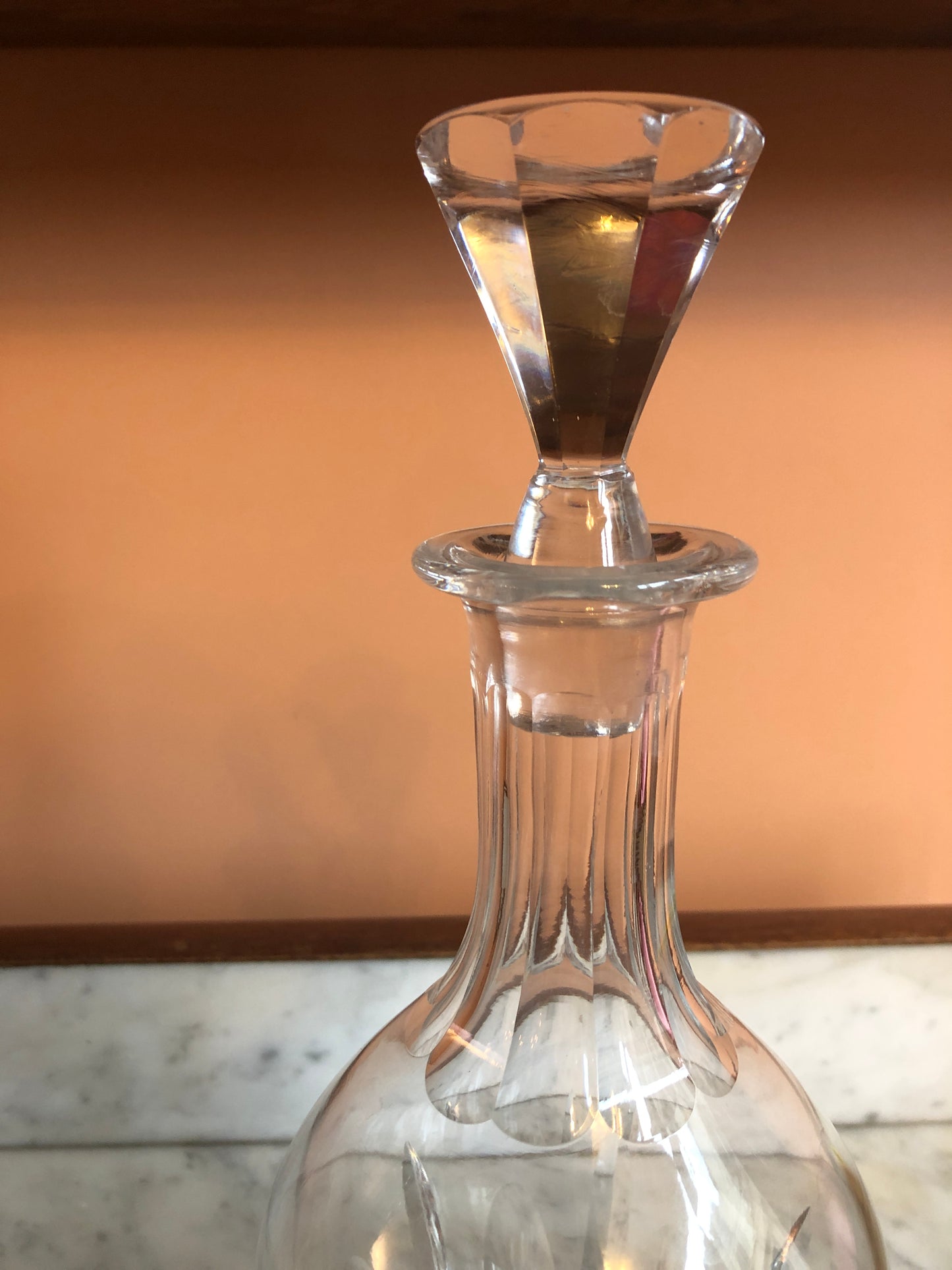 Carafe en cristal vintage