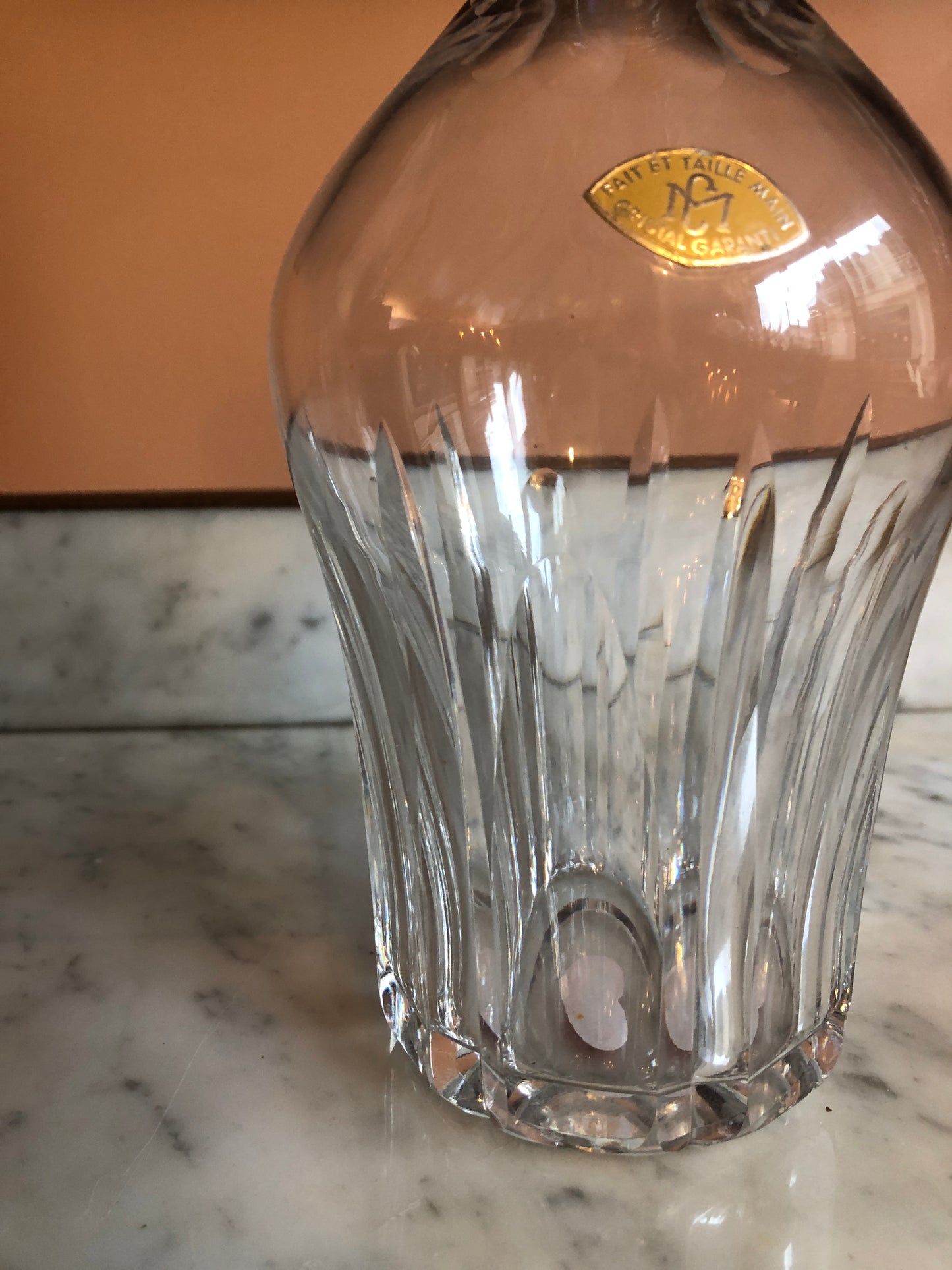 Carafe en cristal vintage