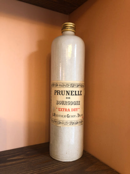 Bouteille Prunelle en grès vernissé