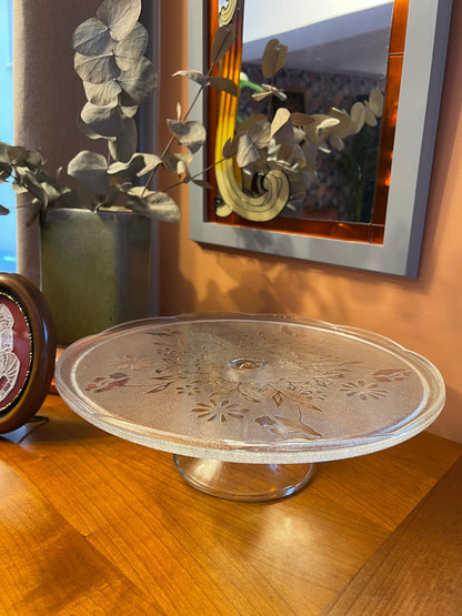 Présentoir à gateaux en verre