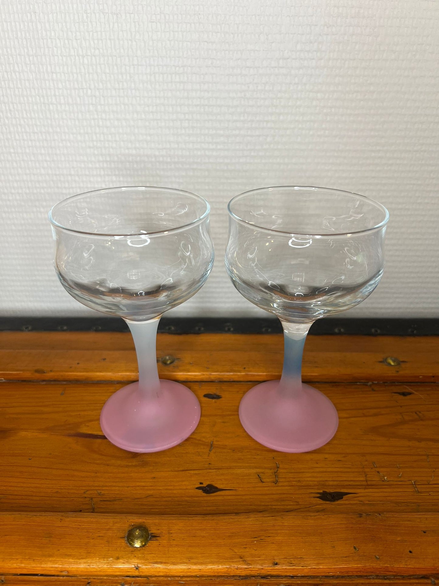 Verres à cocktails (dégradé rose & bleu)