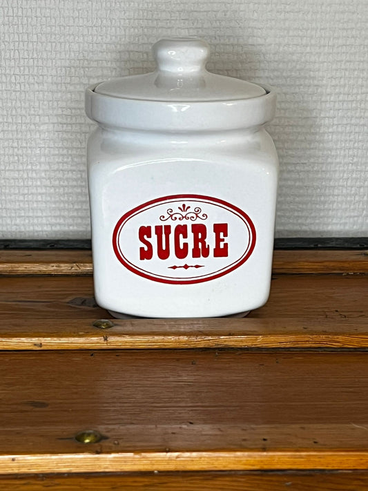 Pot à sucre (rouge et blanc)